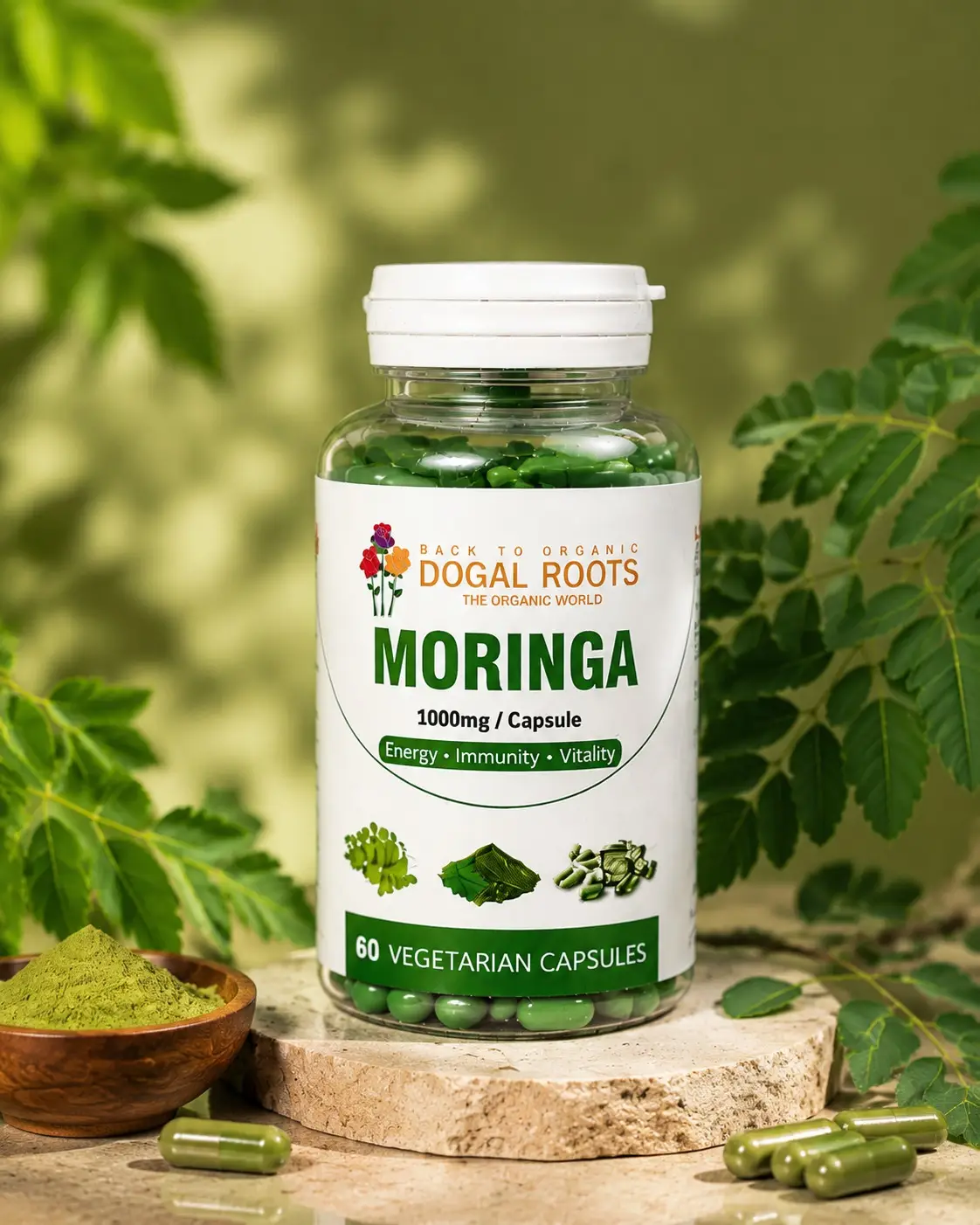 Dogal Roots Moringa Capsules - Energy, Immunity, Vitality